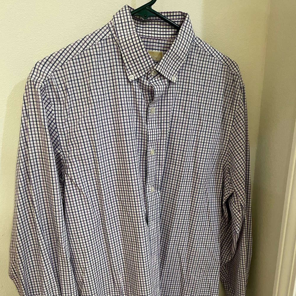 Michael Kors Check Button Down Shirt